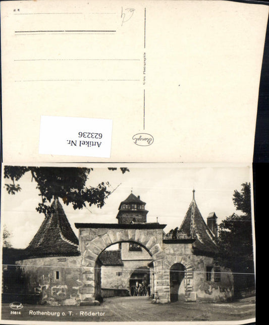 623236, Photo Ak Rothenburg ob der Tauber Rödertor