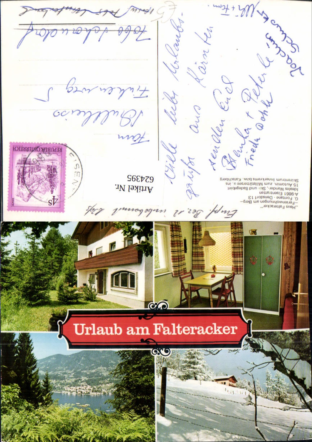 624395, Multi-image postcard Eisentratten House Falteracker Krems in Carinthia