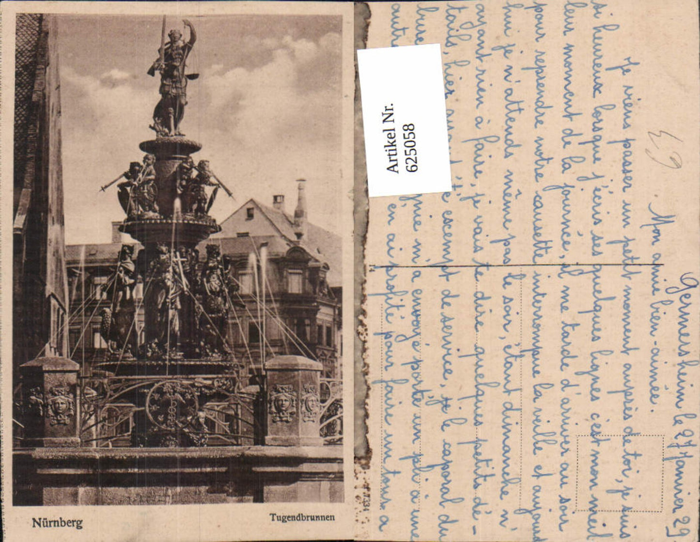 625058,Nürnberg Tugendbrunnen Brunnen
