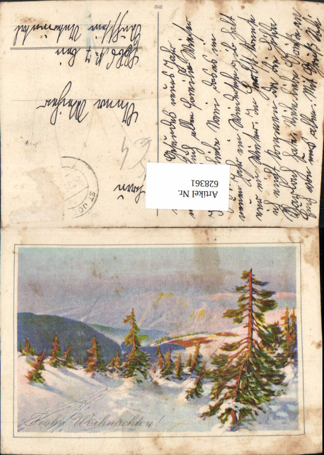 628361, Artist AK Christmas Winter Forest Landscape