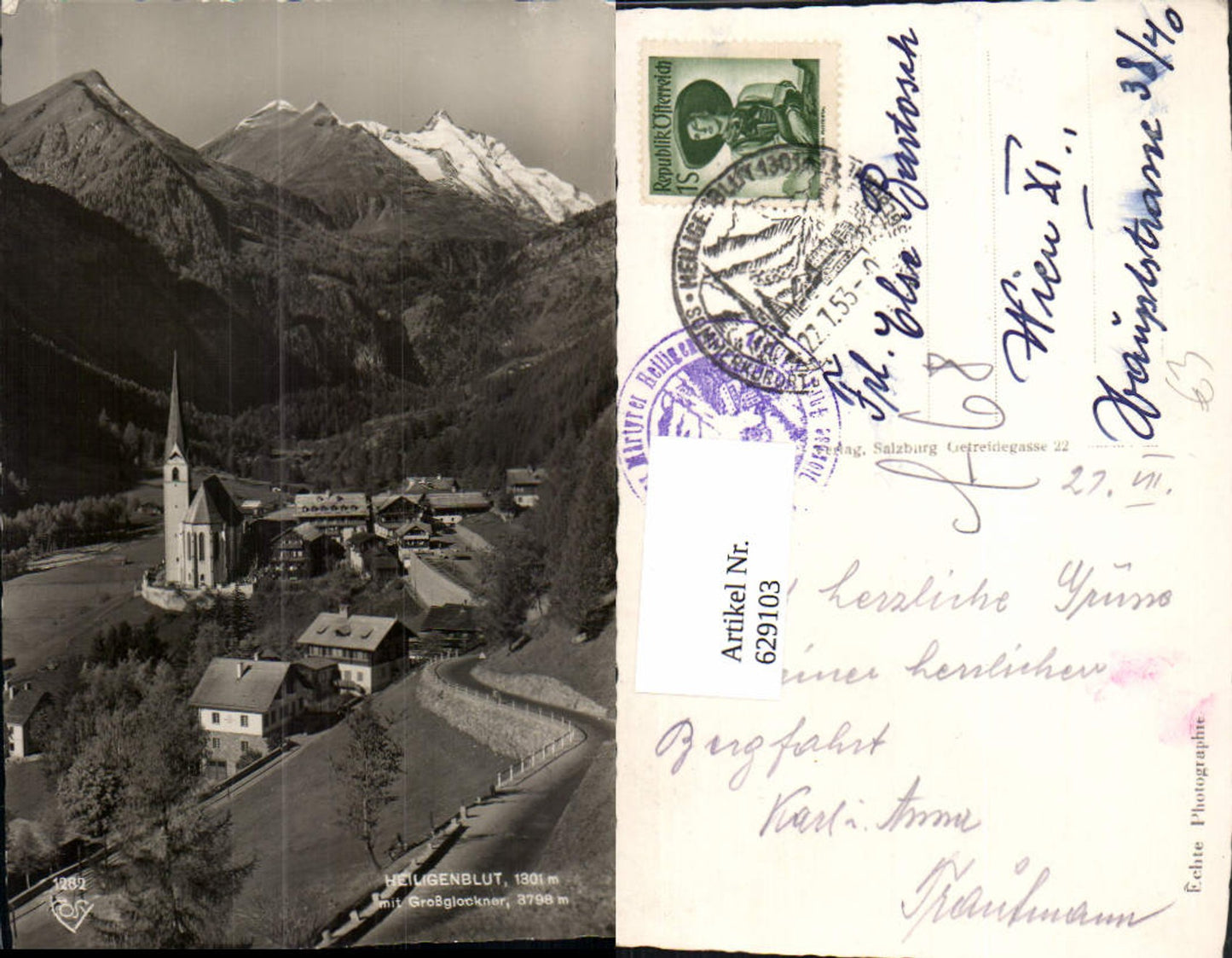 629103, Photo Ak Heiligenblut a. Großglockner
