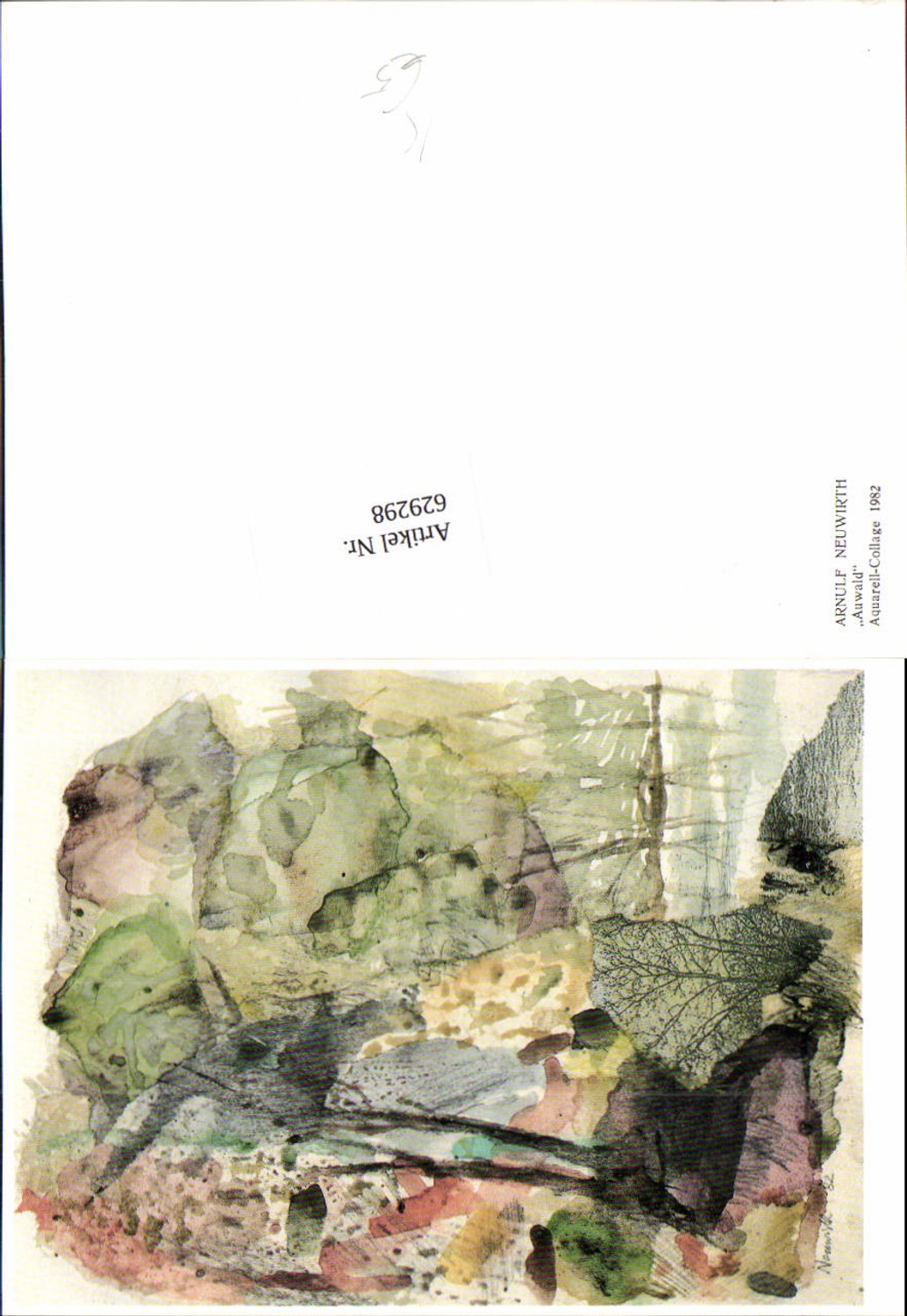 629298,Künstler AK Arnulf Neuwirth Aquarell Collage
