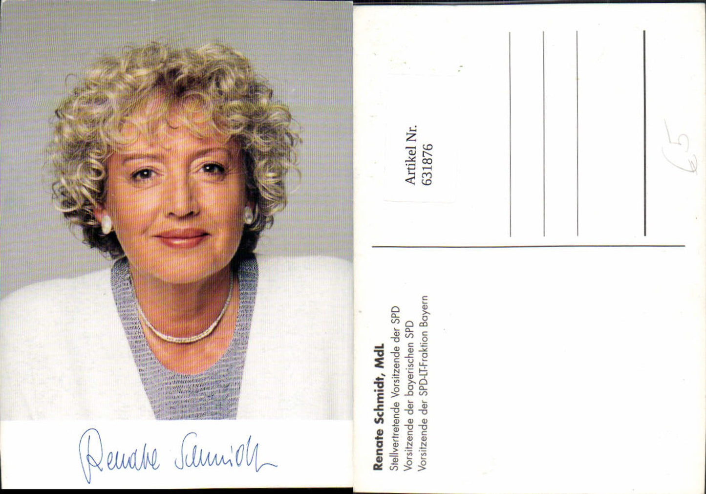631876, Renate Schmidt SPD Bavaria Politics