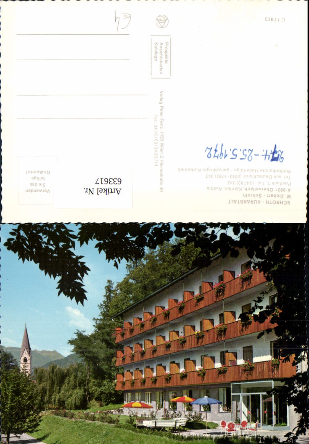 633617, Obervellach Schroth-Kuranstalt