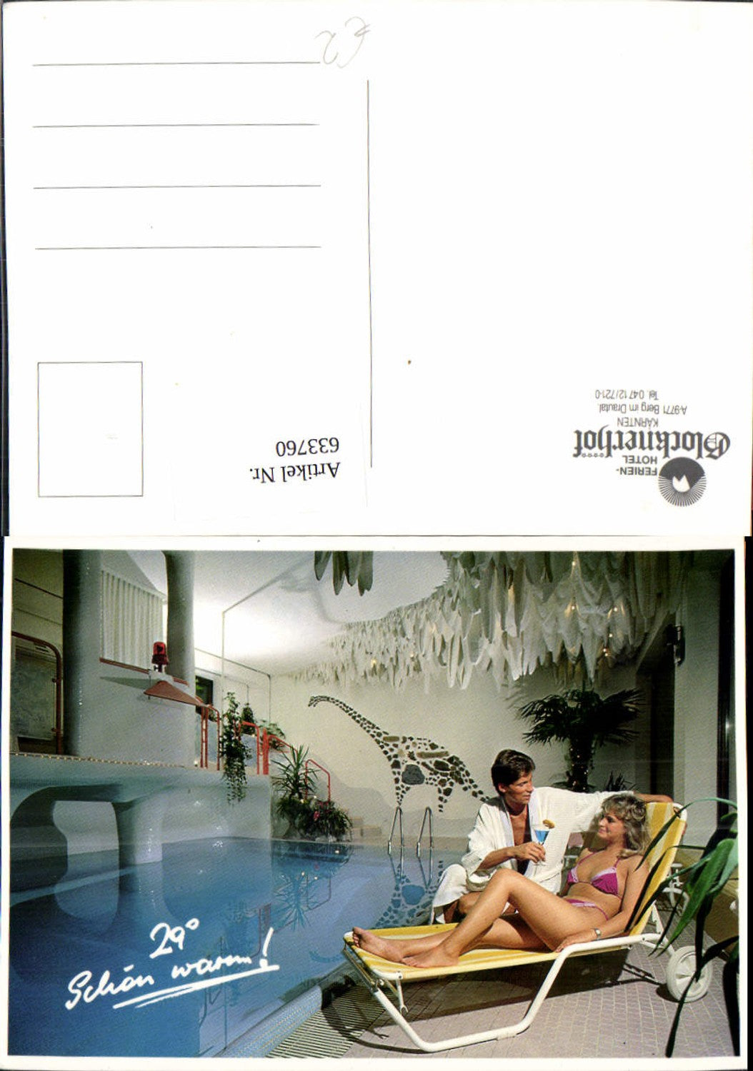 633760, Berg im Drautal Holiday Hotel Glocknerhof indoor swimming pool