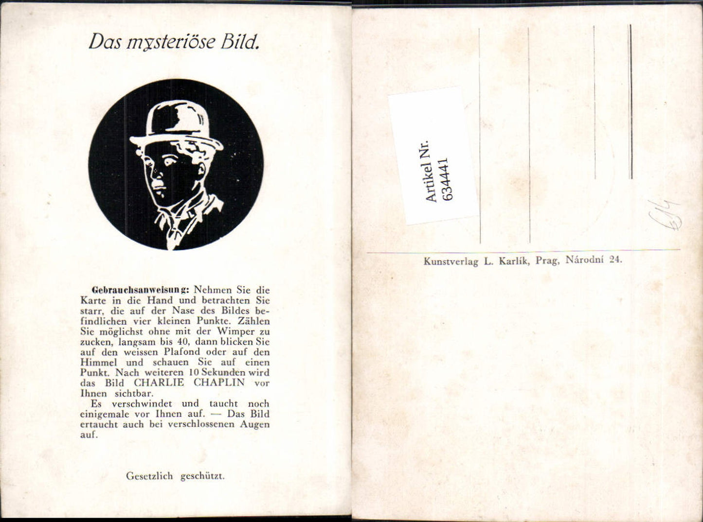 634441, Charlie Chaplin The Mysterious Picture Silhouette