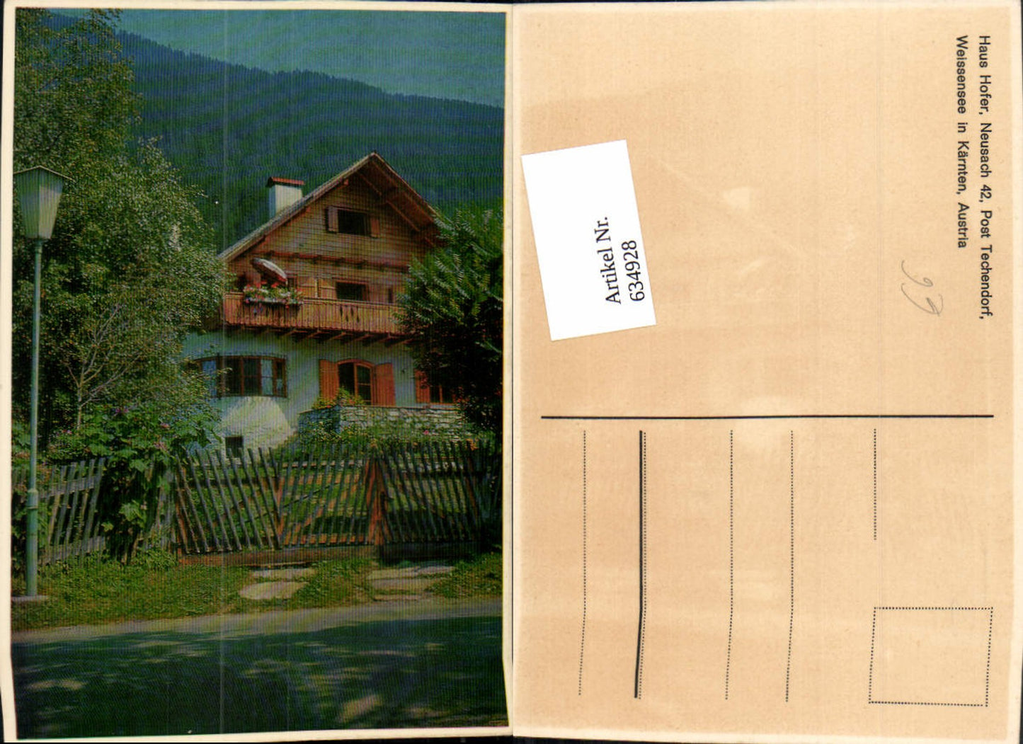 634928, Techendorf Weißensee Haus Hofer
