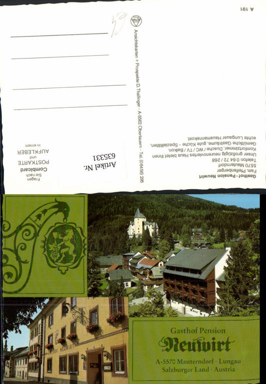 635331, Multi-image postcard Mauterndorf Gasthof Pension Neuwirt