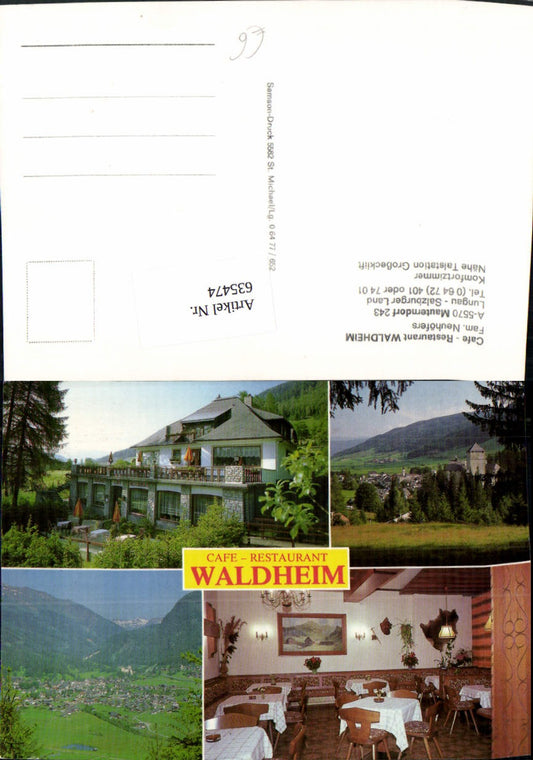 635474, Multi-image Ak Mauterndorf Cafe Restaurant Waldheim