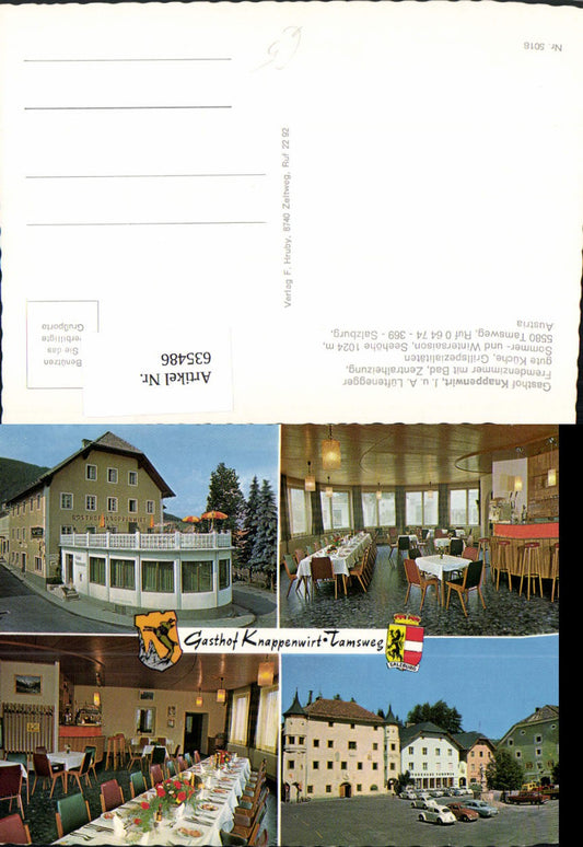 635486, Multi-image Ak Tamsweg Gasthof Knappenwirt VW Beetle