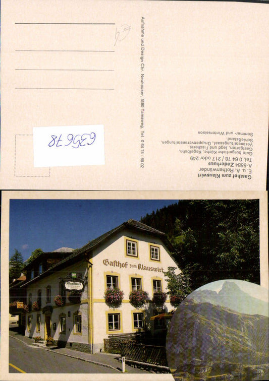 635678, Zederhaus Gasthof zum Klauswirt