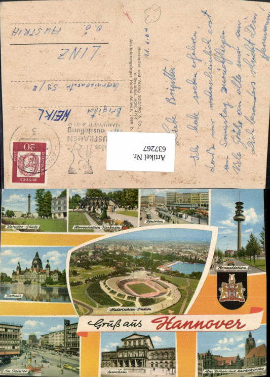 637267, Multi-image postcard Hanover City Hall Am Steintor Opera House