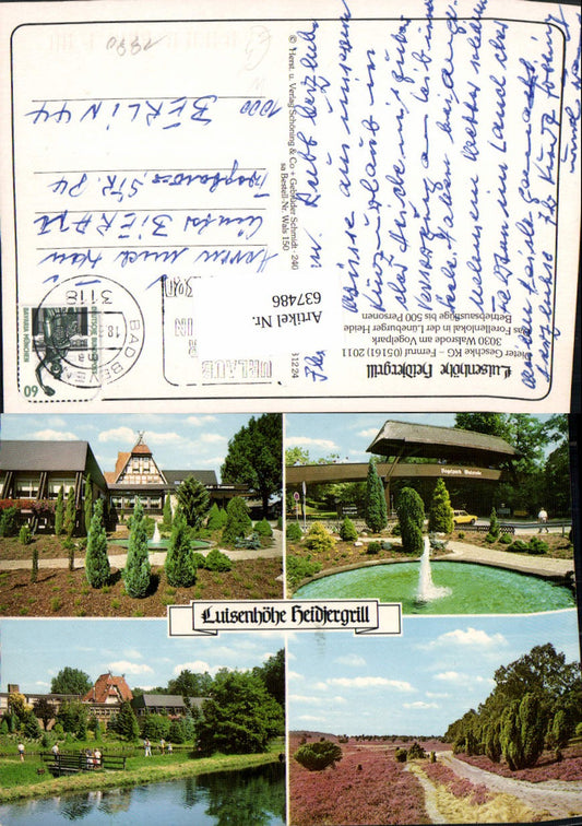 637486,Multi-image postcard Walsrode a. Vogelpark Luisenhöhe Heidiergrill