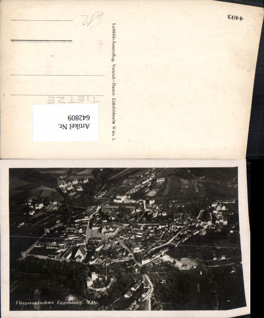 642809, great aerial photograph of Eggenburg 1940