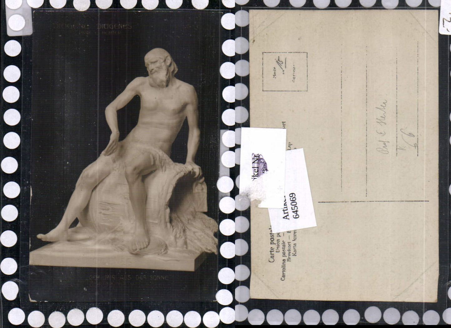 645069,Künstler AK Prof. E. Herter Diogene Diogenes