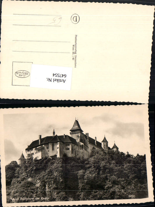 647554,Rosenburg Castle on Kamp Mold