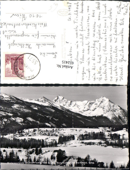 652415,Photo Ak Mariapfarr vs. Gurpitschek and Karnereck winter view