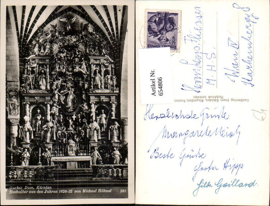 654806,Foto Ak Gurk Dom Hochaltar