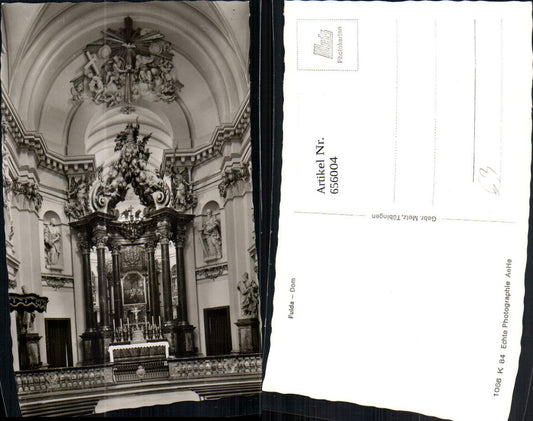 656004, Photo Ak Fulda Cathedral Altar Interior View 
