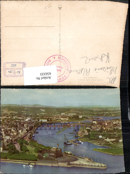 656333, Koblenz on the Rhine, Deutsches Eck (German Corner) Ships