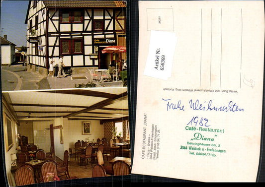 656369, Multi-image Ak Waldeck Freienhagen Cafe Restaurant Diana 
