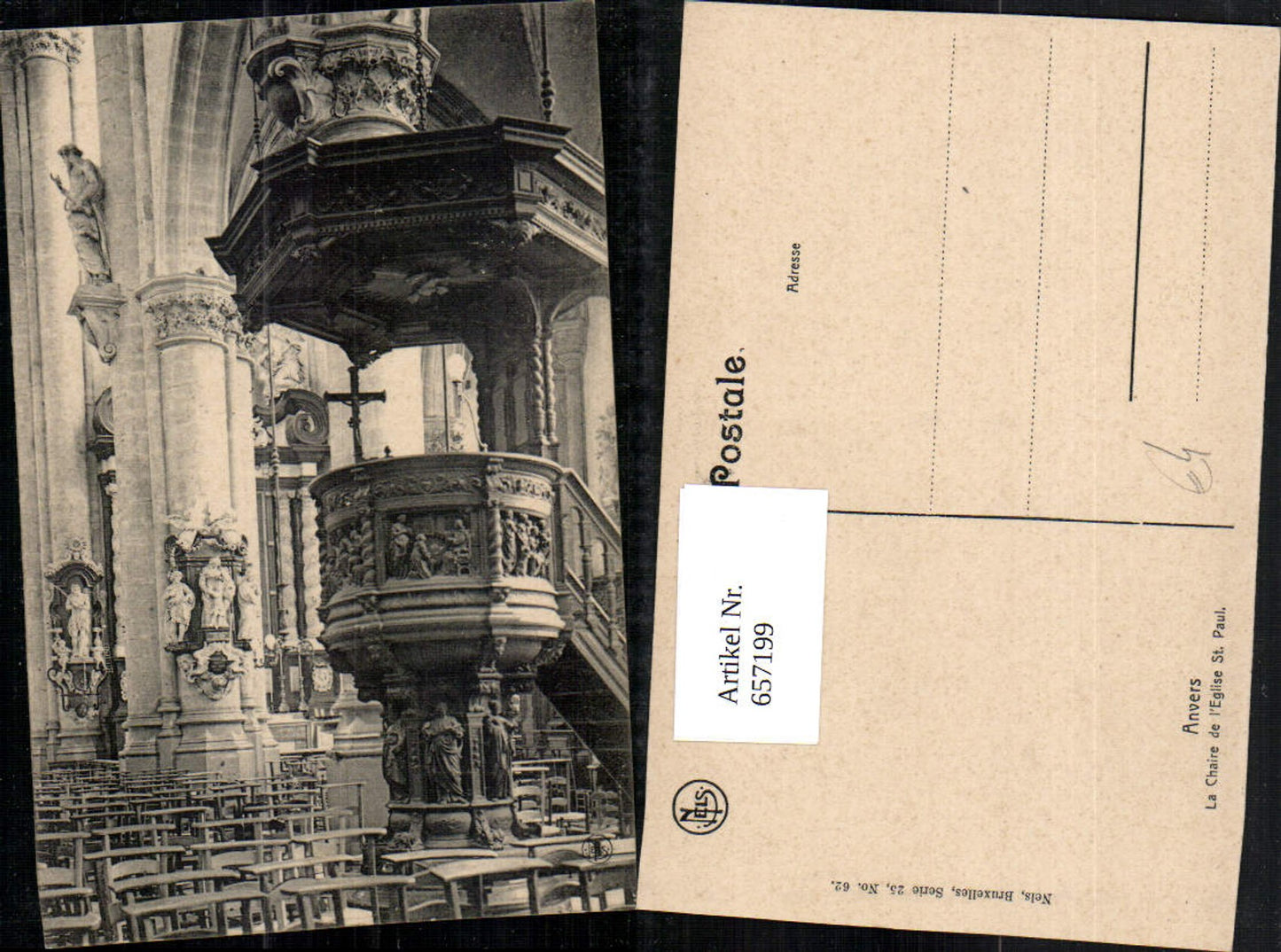 657199,Anvers Antwerp La Chaire de l Eglise St Paul Belgium