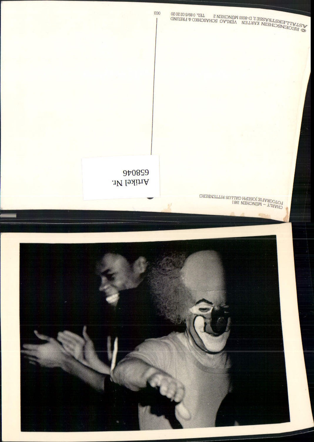 658046, Actor Charly Munich 1981 Clown Circus