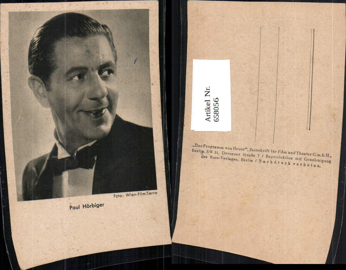 658056, actor Paul Hörbiger