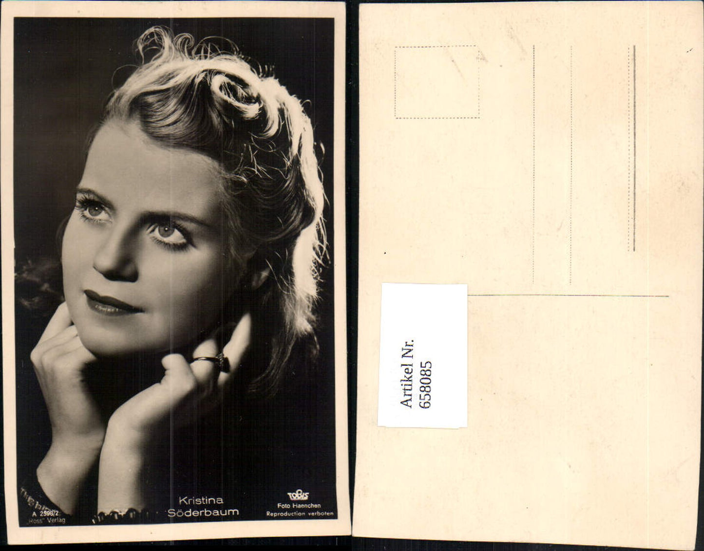 658085, Actress Kirstina Söderbaum pub Film Foto Verlag A 2598/2