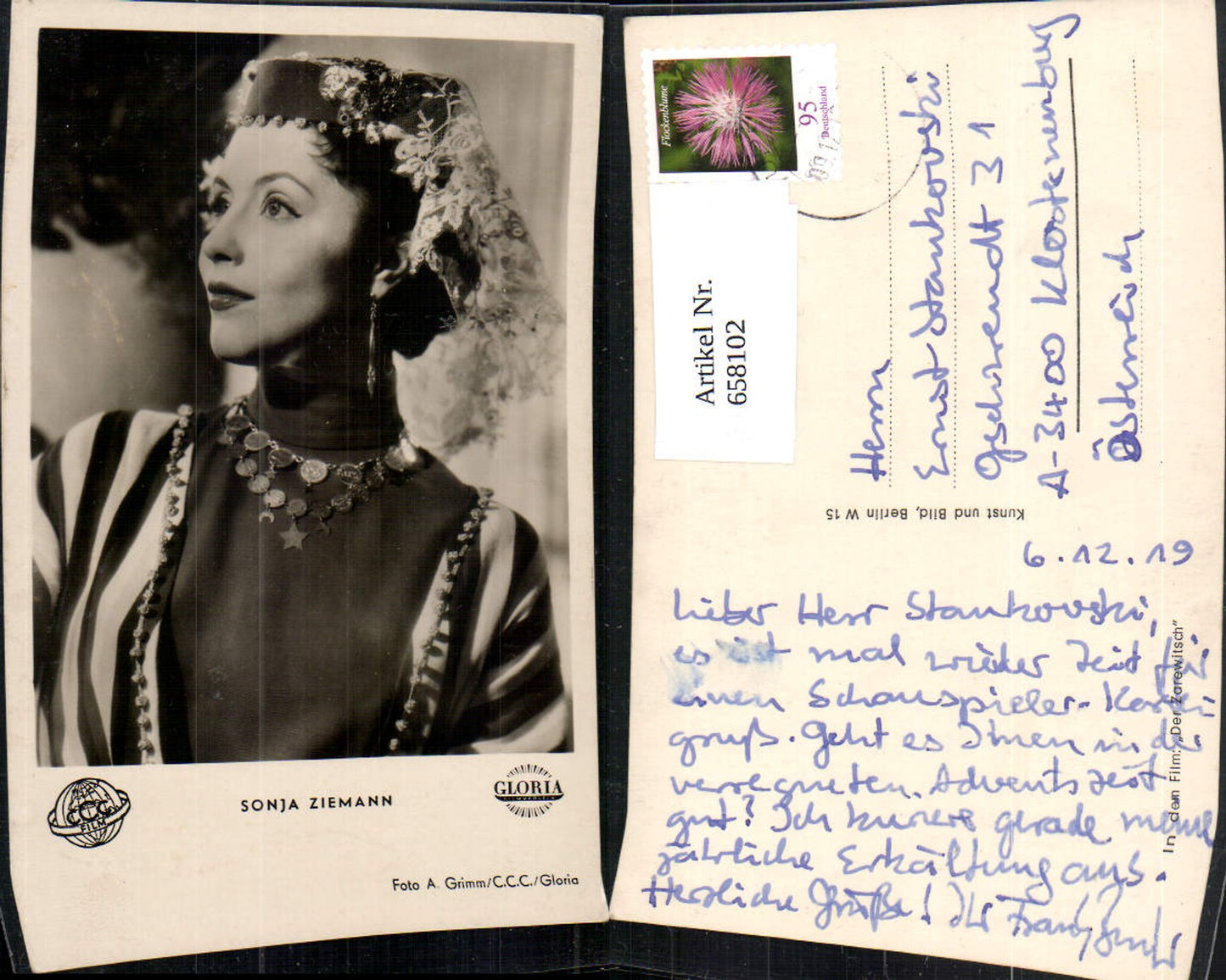 658102, actress Sonja Ziemann