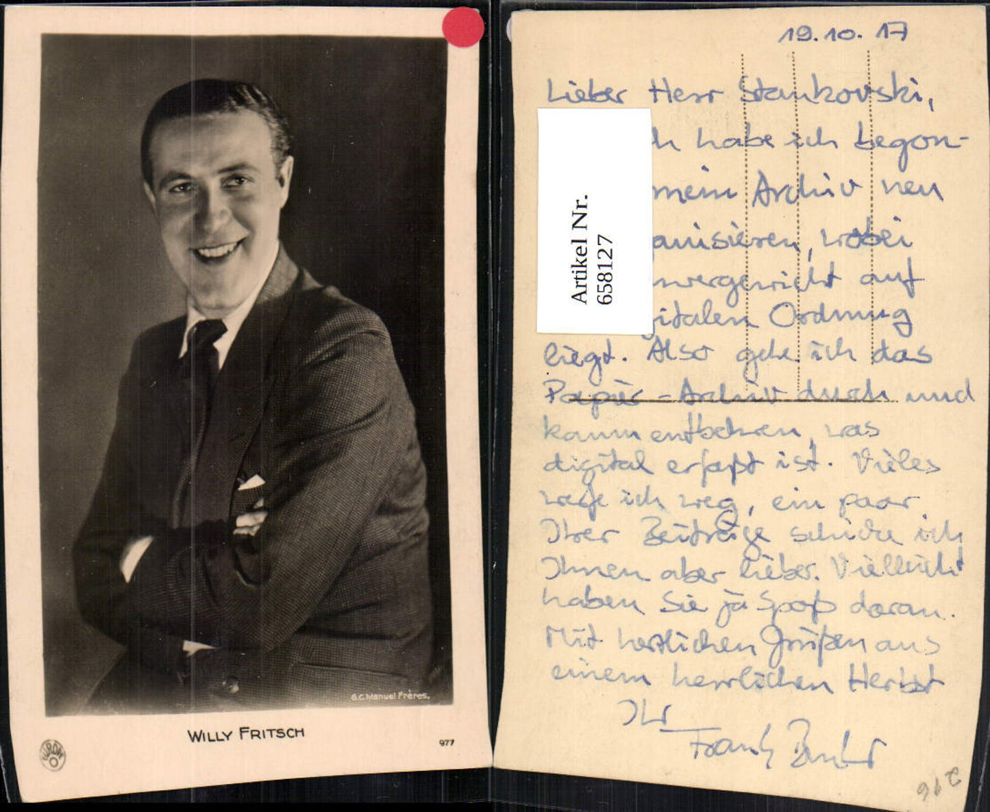 658127, actor Willy Fritsch