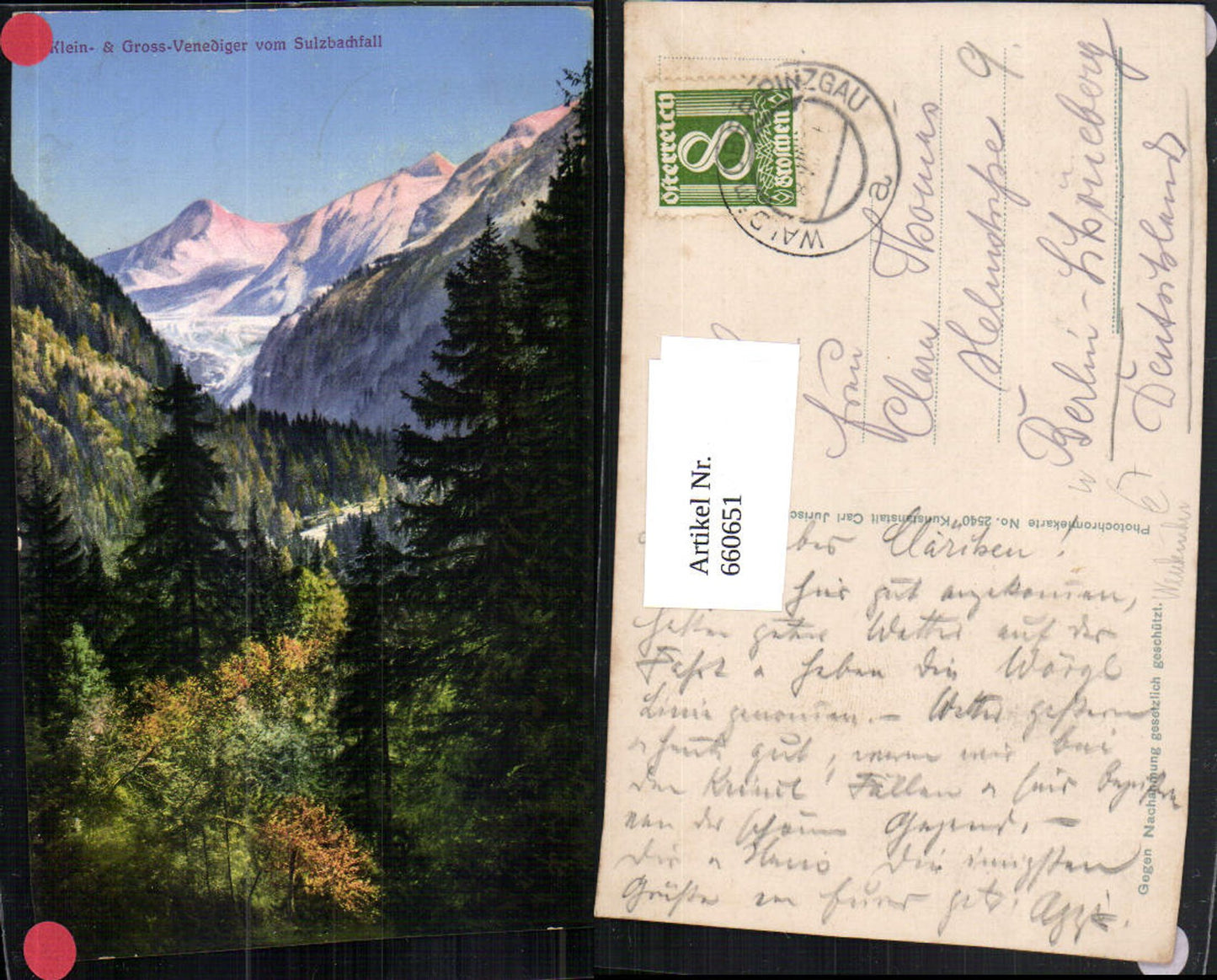 660651, Klein- and Großvenediger Sulzbachfall Sulzau Werfen