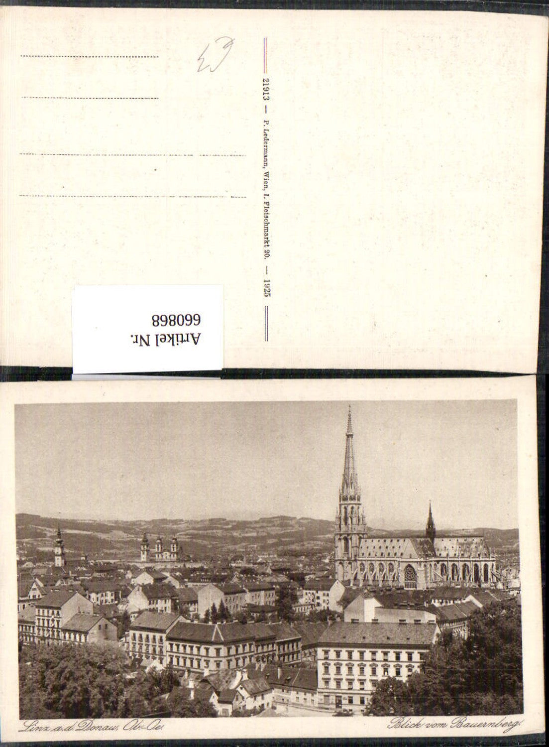 660868, Linz on the Danube, view from Bauernberg