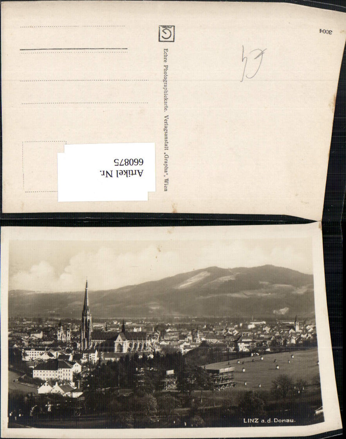 660875, Photo Ak Linz ad Donau view