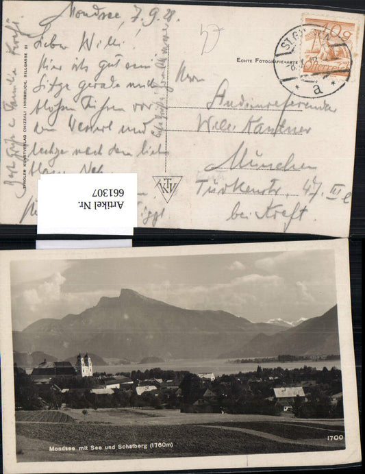 661307, Mondsee with lake and Schafberg