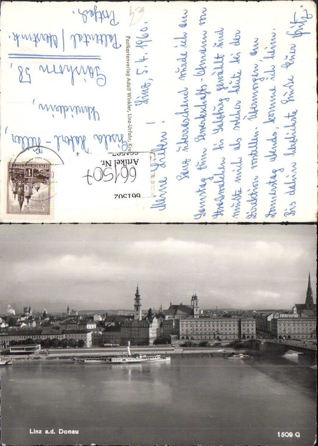 661507, Linz on the Danube, steamer Budapest