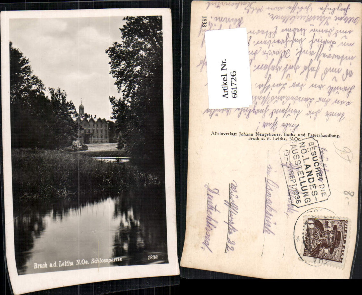 661726, Photo Ak Bruck an der Leitha Castle scene
