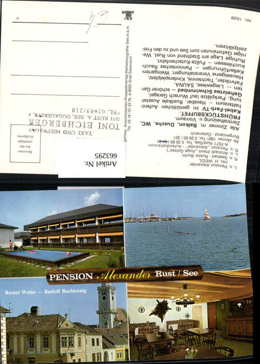 663295, Multi-image Ak Rust a. See Pension Alexander Sailing Sailboat 