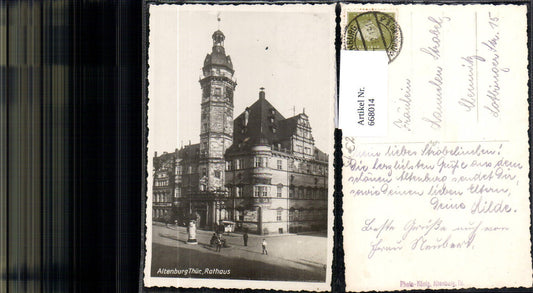 668014, Altenburg in Thuringia, Town Hall, Advertising Column, Pub, Photo König