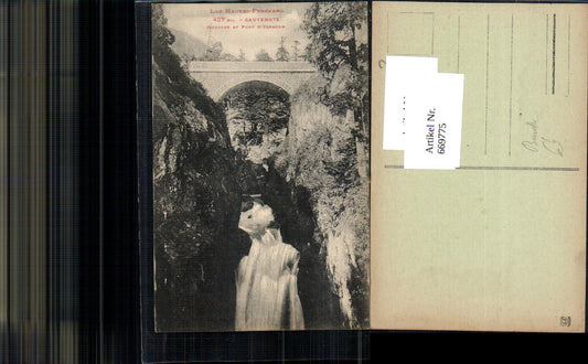 669775,Les Hautes-Pyrenees Cauterets Gouffre et Pont d Espagne Bridge France