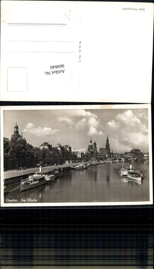 669840, Photo Ak Dresden On the banks of the Elbe Ships Steamers Inland vessels
