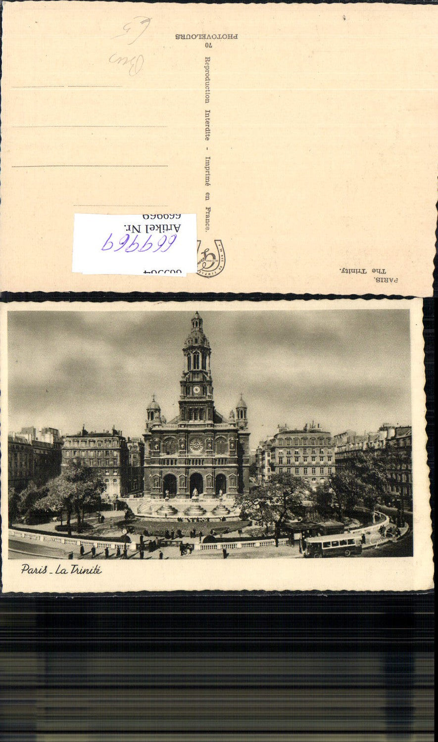 669969,Paris The Trinity La Trinite Church Bus Autobus France