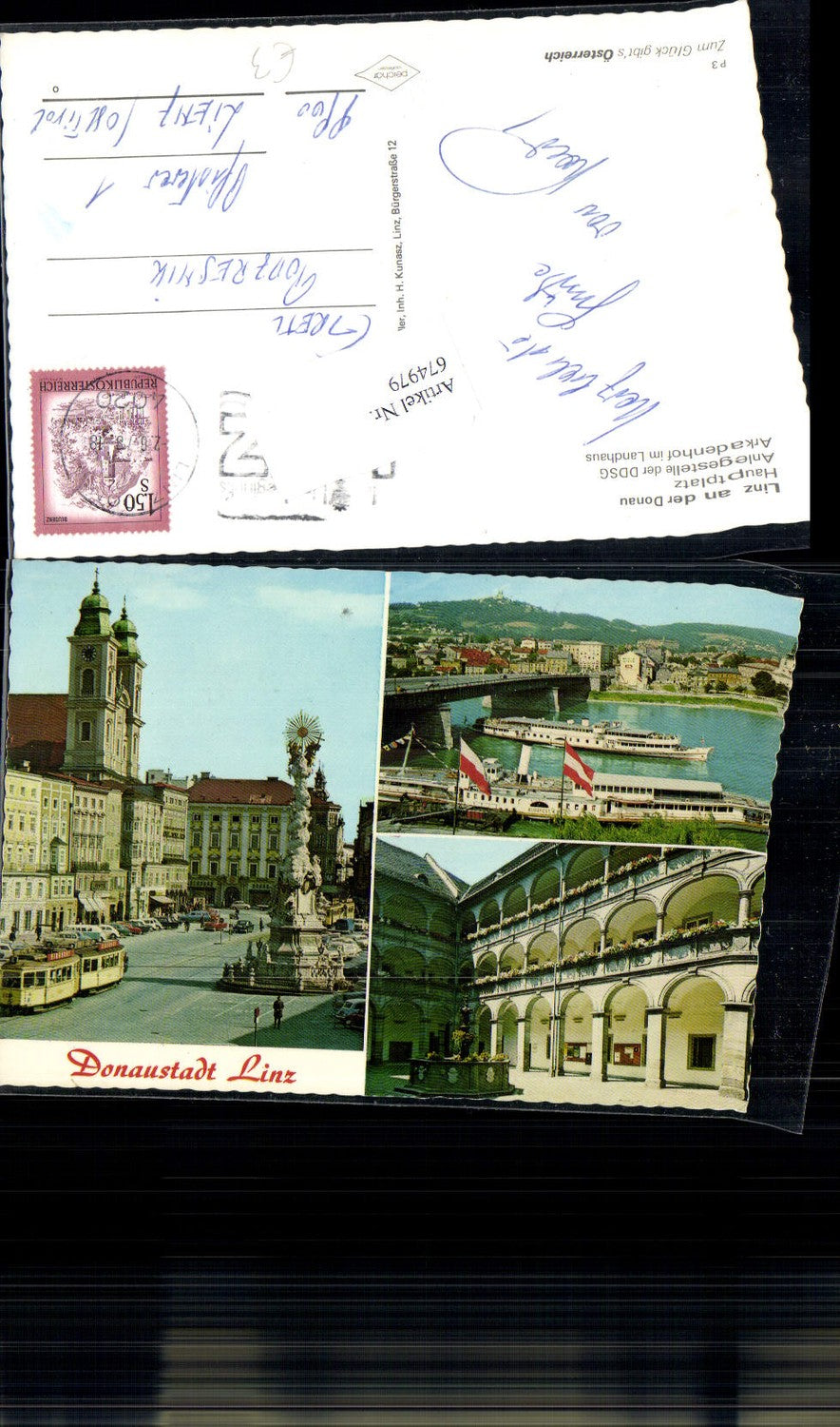 674979, Linz on the Danube, steamer Budapest