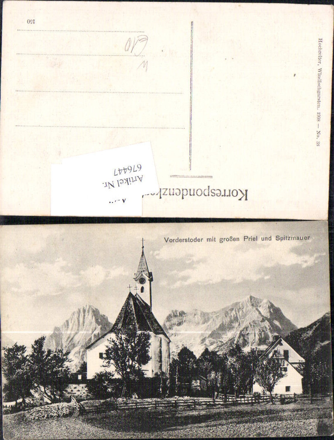 676447, Vorderstoder m. gr. Priel Spitzmauer pub Hochreiter 38