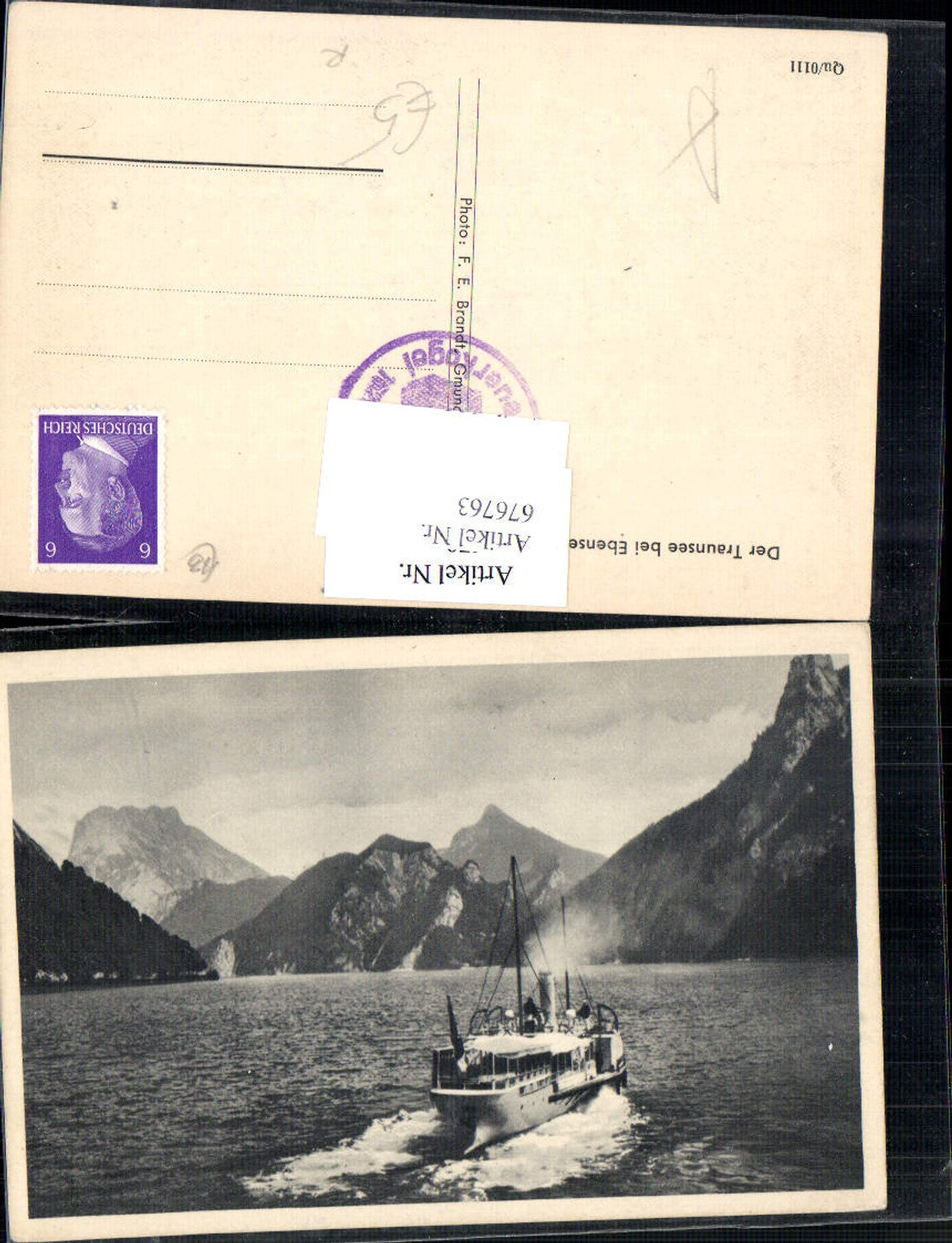 676763, Ebensee Steamer Ship Traunsee