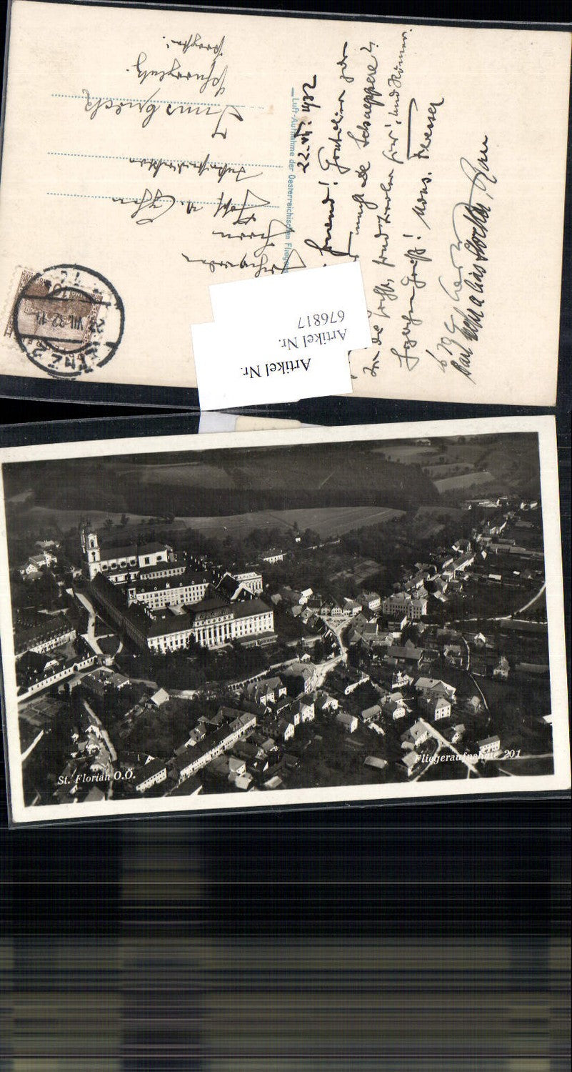 676817, rare aerial photograph of St. Florian