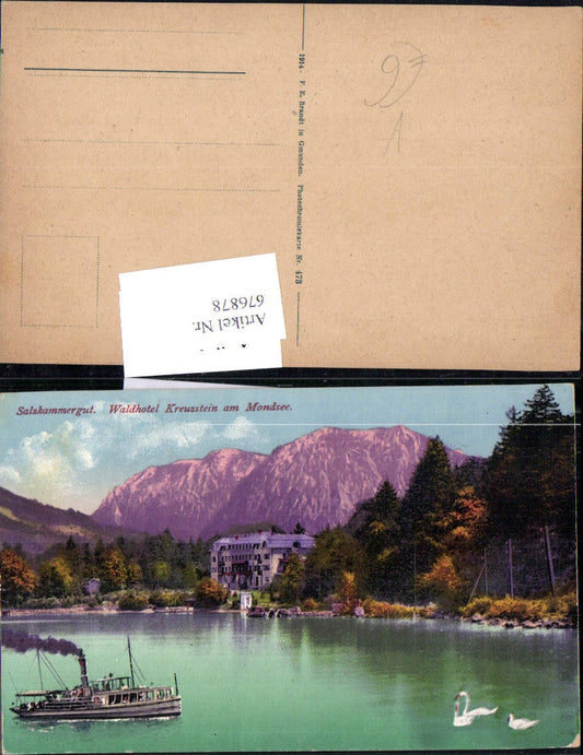 676878, great party at Mondsee Waldhotel Kreuzstein steamer ship pub Brandt 473