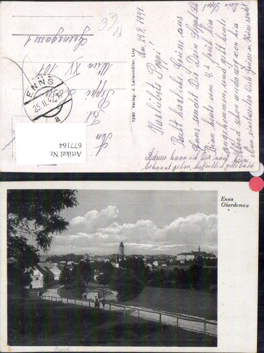 677164, Enns Lot Feldpost n. Vienna 1942