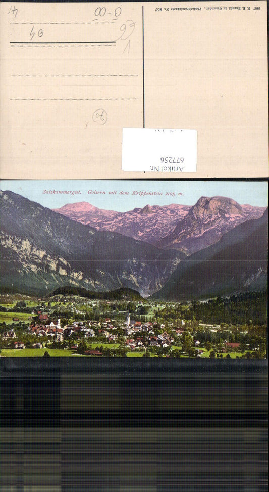 677256, great AK Goisern m. Krippenstein pub Brandt 857
