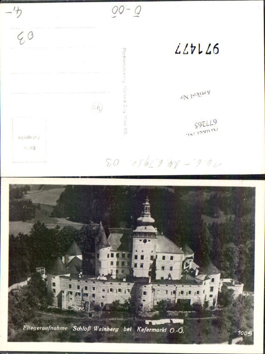 677265,Fliegeraufnahme Schloss Weinberg bei Kefermarkt im Mühlviertel Luftbild